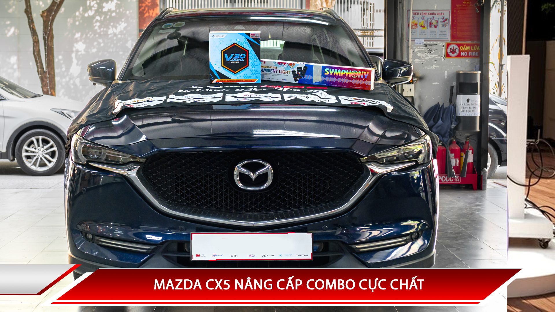 MAZDA CX5 NÂNG CẤP CỰC CHẤT VỚI LED VIỀN 22 CHI TIẾT VÀ BI LED X-LIGHT V30 ULTRA